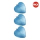 image 2 of Davies Products Glitter Hearts Bauble (Pack of 3) - Kingfisher Blue - 9cm
