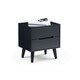 image 2 of Retro Anthracite Bedside Chest - 2 Drawers