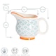 image 4 of Nicola Spring Hand-Printed Plant Pot with Saucer - 20.5cm - Blue | Blue | Blue / Orange