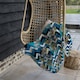 image 3 of Embroidery colorful simplified ethnic skull Blue pattern (Blanket)