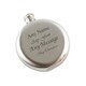 image 1 of Personalised Engraved 5oz Round Steel Hip Flask Engraved In The UK