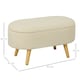 image 3 of HOMCOM Ottoman Storage Bench for Hallway, Living Room, Cream White