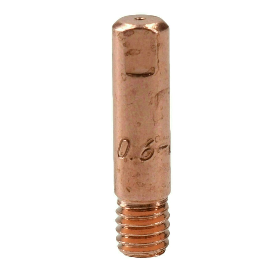 image 1 of 0.6mm Mig Welding Welder Round Contact Tips for MB15 Euro Torches 5pk