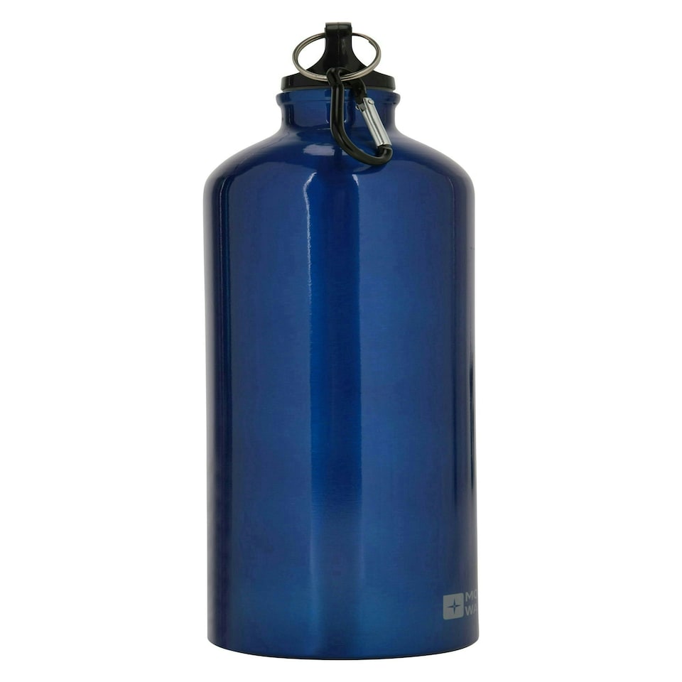 image 1 of Mountain Warehouse 1L Metallic Bottle With Karabiner - 1 Litre Blue