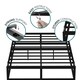 image 5 of Double Bed Frame Extra Strong Platform Metal Frame Bedroom Easy Build