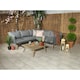 image 5 of 3 Piece Corner Lounging Garden Furniture Set Including Cushions