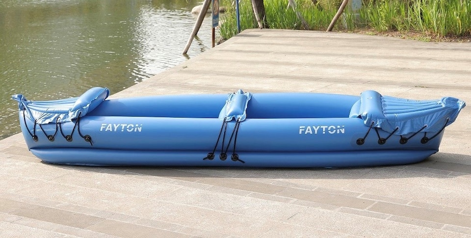 image 1 of Single/Double Seater Inflatable Kayak with Paddles and Kit | Multi