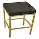 image 3 of Interiors by Premier Baina Black Pu And Gold Finish Bar Stool