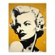 image 3 of Blonde On Mustard Stylish Modern White Photo Black Framed Wall Art Print A4