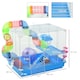 image 4 of Pawhut Hamster Cage Carrier Small Animal House w/ Exercise Wheels Tunnel Tube
