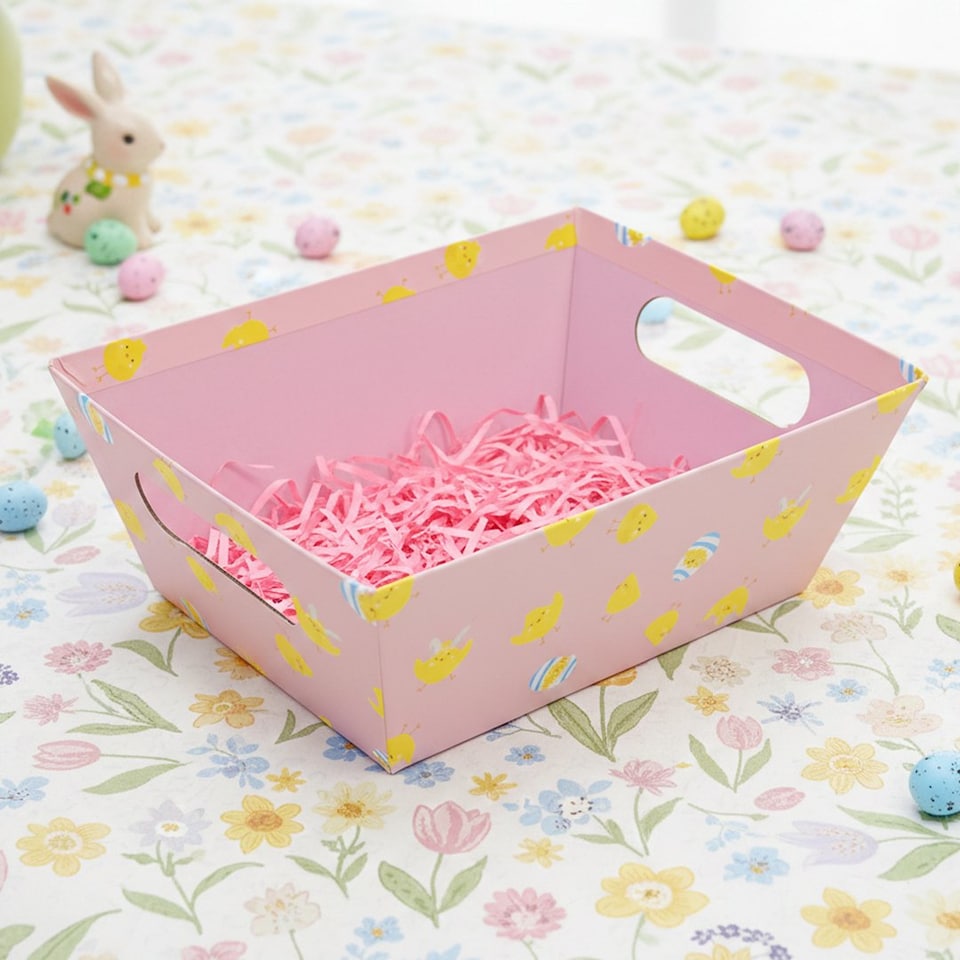 image 1 of Chicks Pink Easter Hamper Set