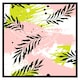 image 2 of Green leaves on brush strokes (Picutre Frame) White | S