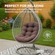 image 4 of Homescapes Chocolate Brown Round Egg Chair Swing Cushion | Brown