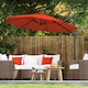 image 2 of Outsunny 3 x 3(m) Cantilever Parasol Garden Umbrella with Base Light Grey Orange | Orange