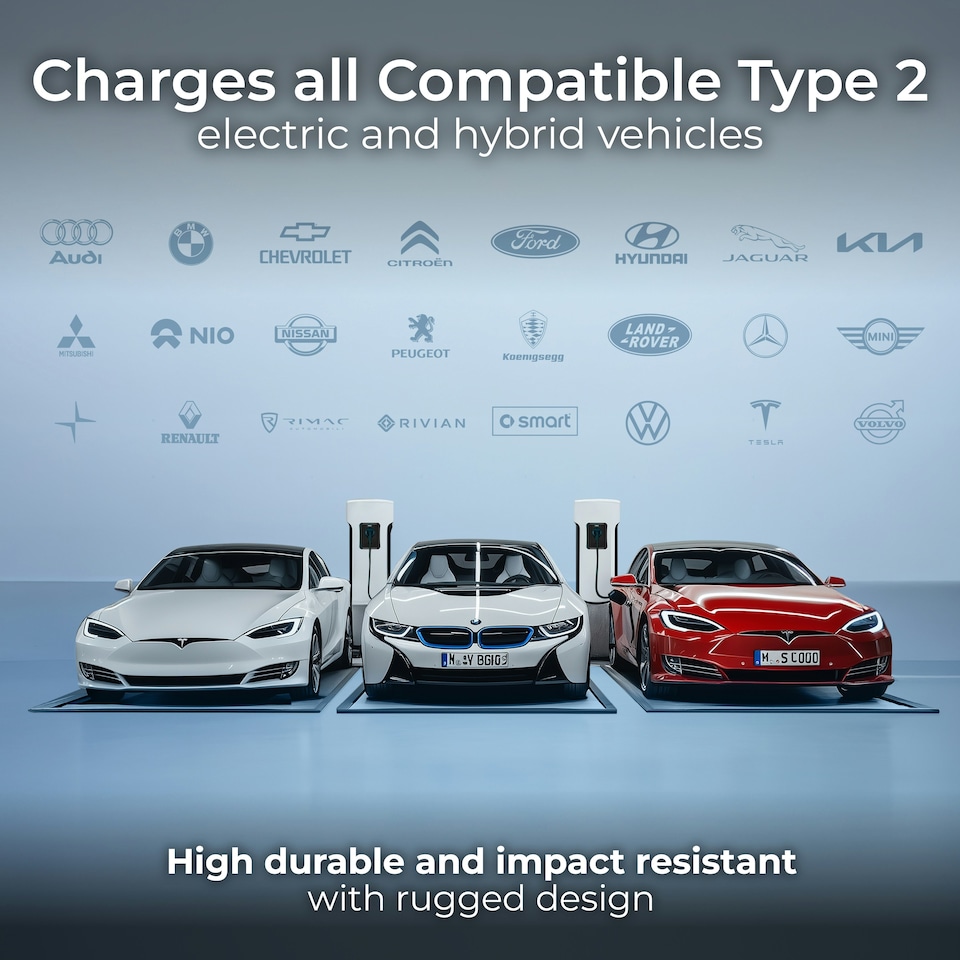 image 1 of Masterplug 5m Mode 3 7.4kW EV Charging Cable Type 2 with Carry Case