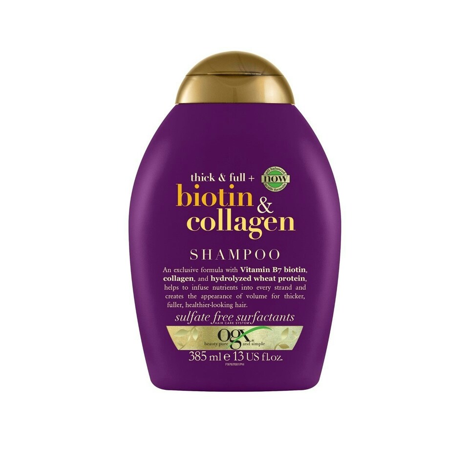 image 1 of OGX Thick And Full Biotin And Collagen Shampoo 385 ml
