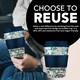 image 3 of Ecoffee Cup 12oz 350ml Van Gogh Design Reusable Eco-Friendly, Plant Based Coffee Cup with Silicone Lid & Sleeve, Old Vineyard with Peasant Woman | Multi | Old Vineyard with Peasant Woman
