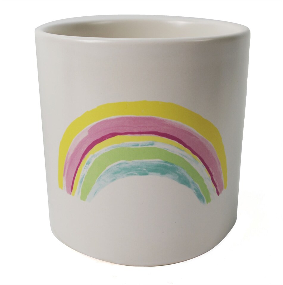 image 1 of Ceramic Rainbow Multicolour Ceramic Planter Plant Pot Botanik | Pink