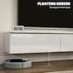 image 4 of HOMCOM Wall Mounted TV Stand Unit with Storage and High Gloss Effect, Black