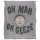 image 1 of Rick And Morty Oh Man Oh Geeze Blanket - Multicoloured - One Size