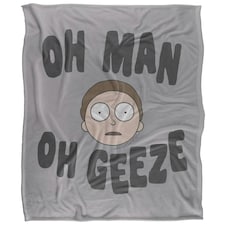 Rick And Morty Oh Man Oh Geeze Blanket - Multicoloured - One Size