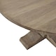 image 3 of Copgrove Collection Round Pedestal Dining Table - Wood - L150 x W150 x H78 cm - Brown Brown