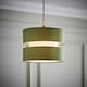 image 2 of ValueLights Sophia Pair of Small Olive 2 Tier Lamp Shades & Bulbs | Green