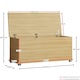 image 3 of Vida Designs Leon Storage Ottoman Bedroom Hallway Chest Bench, Pine N/A | Pine