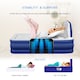 image 7 of Get Fit Air Bed With Built In Electric Pump - Premium Single Airbed - Quick Blow Up Bed With Headboard & Free Inflatable Pillow | Blue | Navy / White | 1