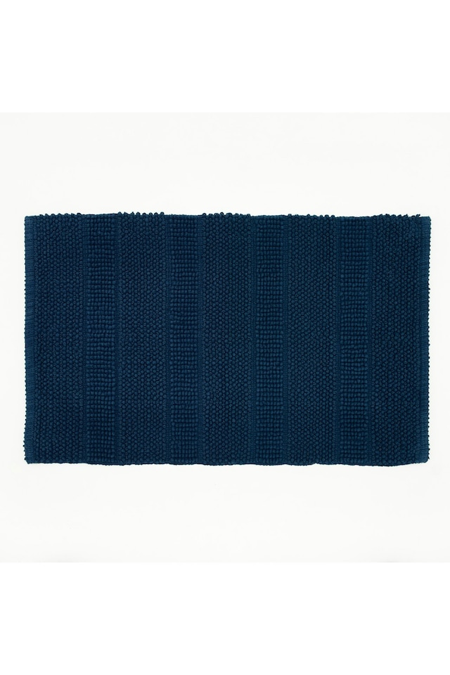 image 1 of Romeo Absorbent 1500gsm Bath Mat - Soft Bathroom 50x80cm Mat | Blue | Navy | 50 x 80cm