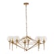image 3 of Interiors by Premier Gold 8 Arm Geo Pendant Lamp, Mid Century Modern Glass Globe Ceiling Light, Glamorous Geometric Frame Pendant
