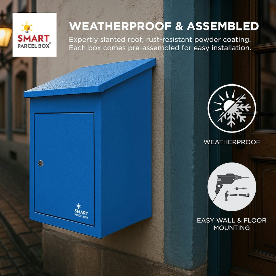 image 1 of SMART PARCEL BOX® Medium Front Access | Blue | 1