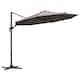 image 1 of Outsunny 3M Cantilever Parasol Aluminium Garden Umbrella with Crank, Grey