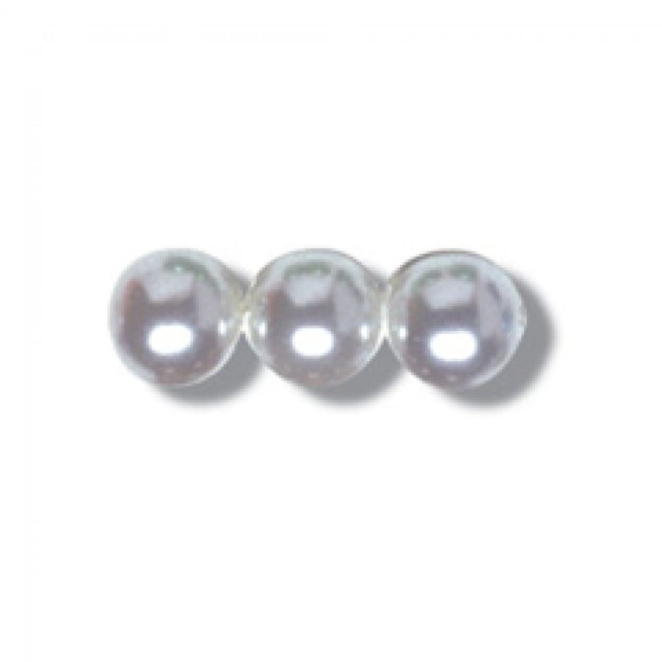 Trimits White Glass Pearl Beads Bulk Pack for Embroidery & Jewellery Making - per value pack of 3