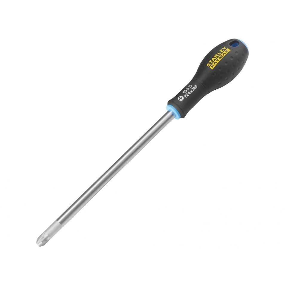 Stanley Hand Tools Fatmax Screwdriver, Pozidriv - Multi Colour - PZ4 x 200mm