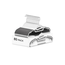 Dyzi Plastic Coat Hangers Non Slip White Pack of 80