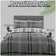 image 6 of VELVETIO Bardsley Check Printed Duvet Cover Set Reversible Polycotton Beddings Grey | Double