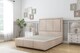 image 1 of Sloomy Lancaster Sand Naples Divan Bed Base 2 Drawers Right Side With 54 Inch Floor Standing Headboard & 12 Inch Matching Footboard | Cream | Sand | Small Single | 1