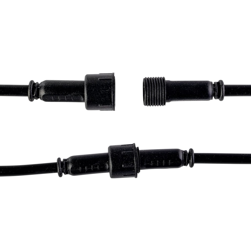 image 1 of Set of 10 - 30mm Black Rim IP67 Warm White LED Decking Kit | Black | Clear | 10