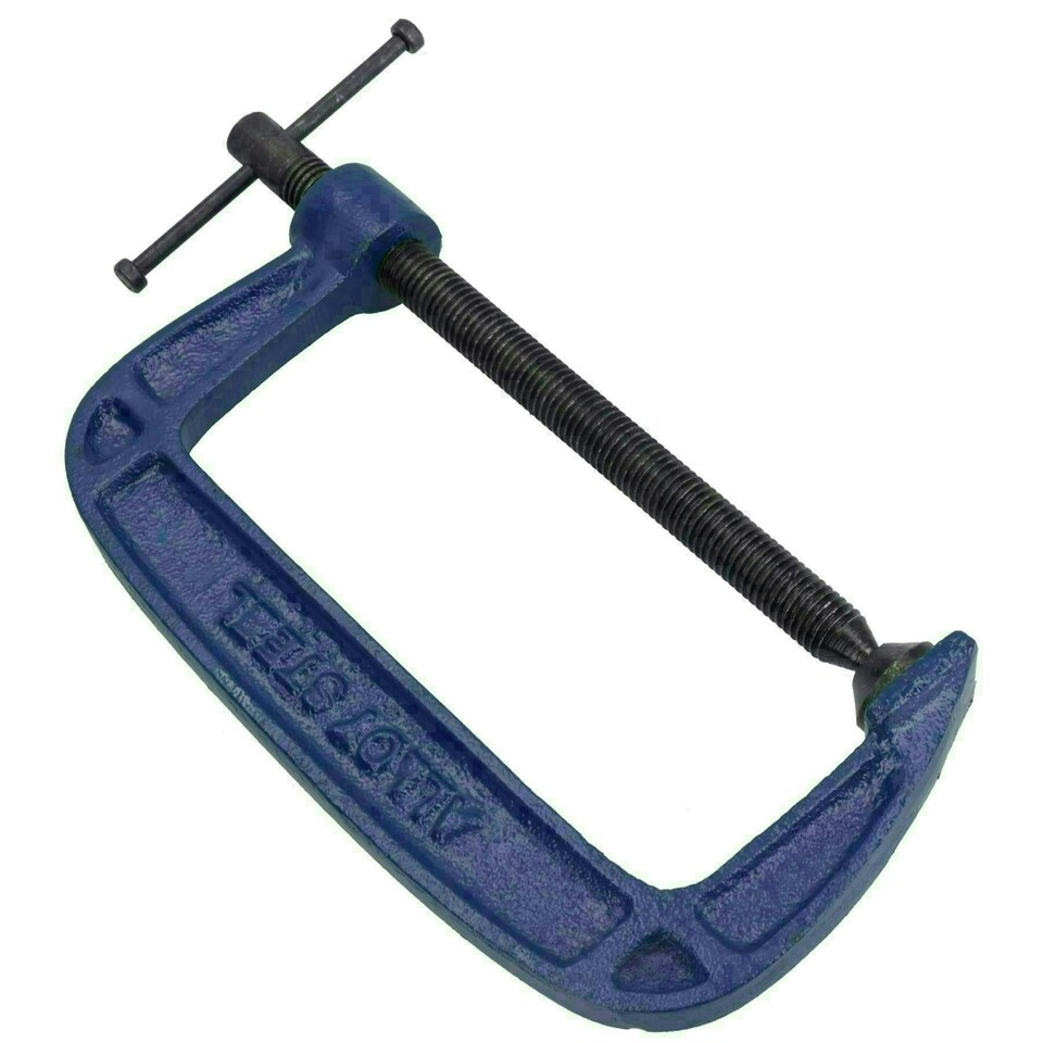 image 1 of 6 Inch (150mm) Cast Iron Screw G Clamp Fastener Holder Support vice Clamping 4pc