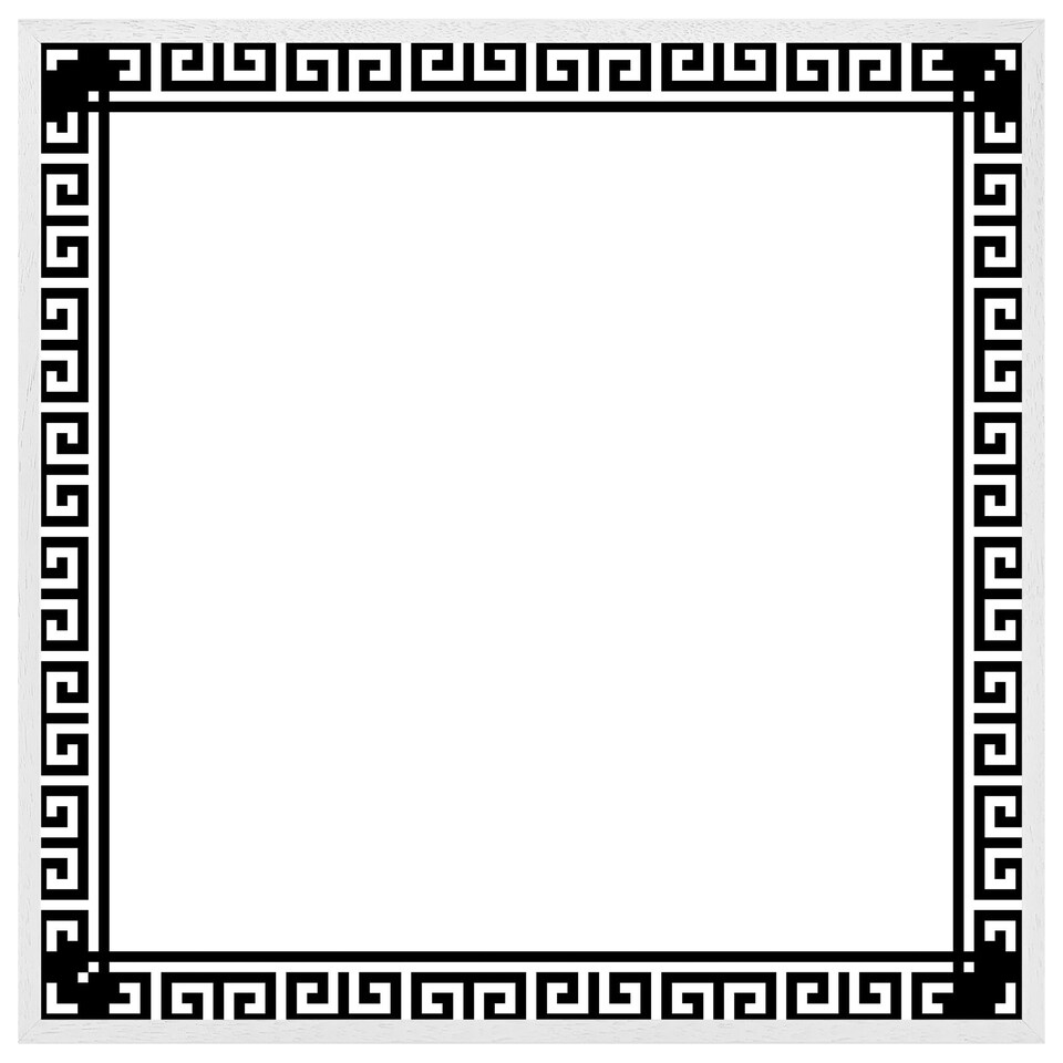 image 1 of Greek key border frame (Picture Frame) White | S