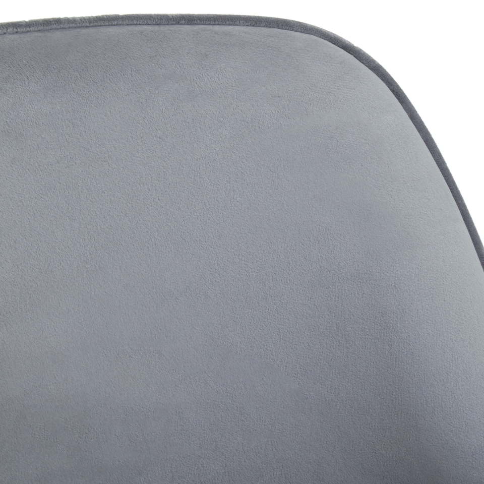 image 1 of Interiors by Premier Grey Velvet Dining Chair, Mid-Century Modern Grey and Gold Velvet Dining Chairs, Luxury Dining Chair