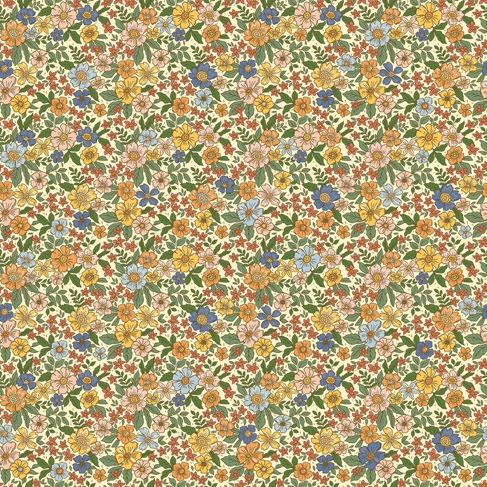 image 1 of Ditsy Gardenia Wallpaper in Lemon | Yellow | Yellow