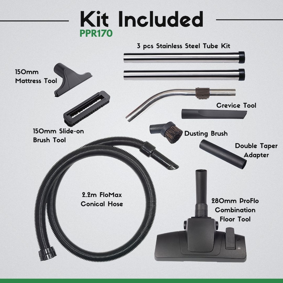 image 1 of Hepa Vacuum Cleaner PPR170H HEPA13 Filtration Dry Cylinder Numatic Henry Hoover - Asthma Pet Allergies + 10 Bags