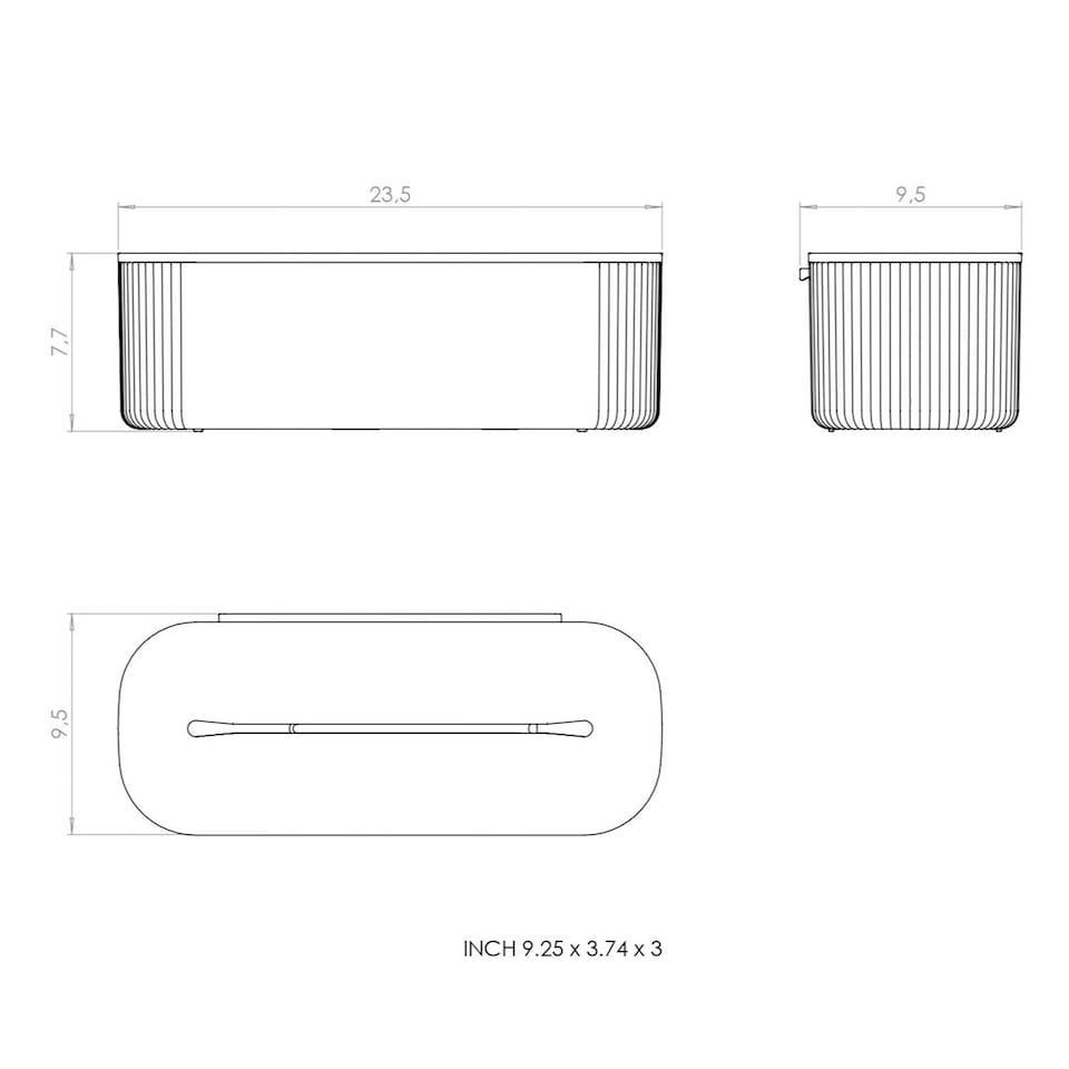image 1 of COSMIC Bathroom Organiser,Storage Box, With Lid, Green, ALIFE Collection