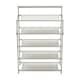 image 3 of Living and Home 5-Tier Foldable Bamboo Shoe Rack - White | White