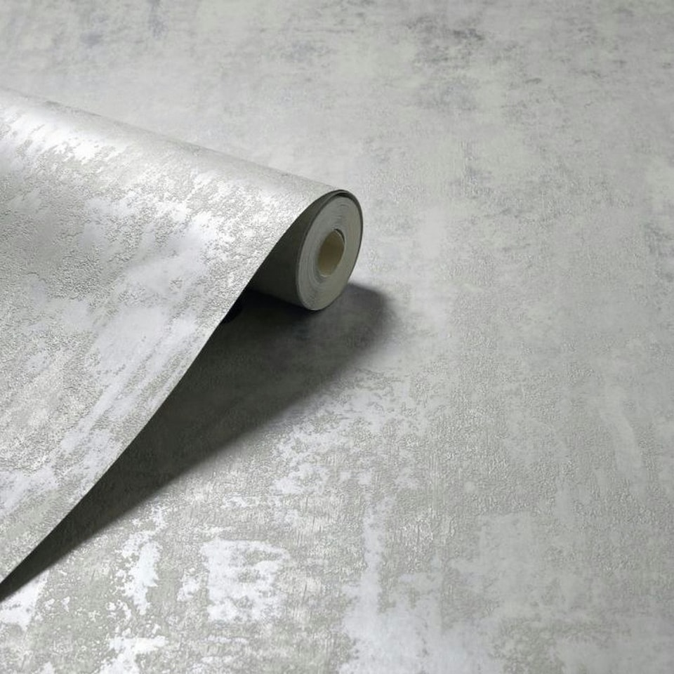 image 1 of Arthouse Stone Effect Textured Wallpaper - Grey - 10m x 53cm Grey