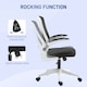 image 4 of Vinsetto Mesh Office Chair Computer Chair with Swivel Wheels, Black