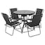 Table + 4 Grey Chairs