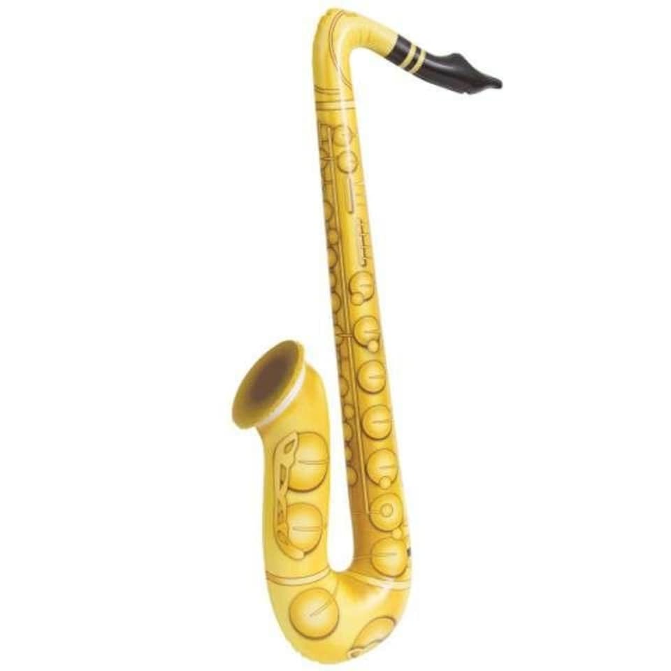Unique Party Saxophone Inflatable Decoration - Yellow/Black - One Size